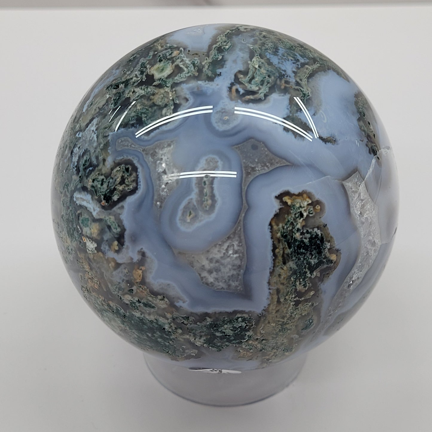Moss Agate sphere (L & XL)