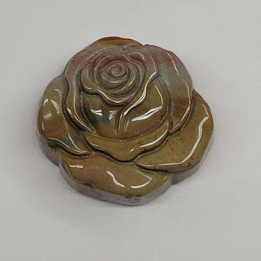 Alashan Agate mini carving - Rose
