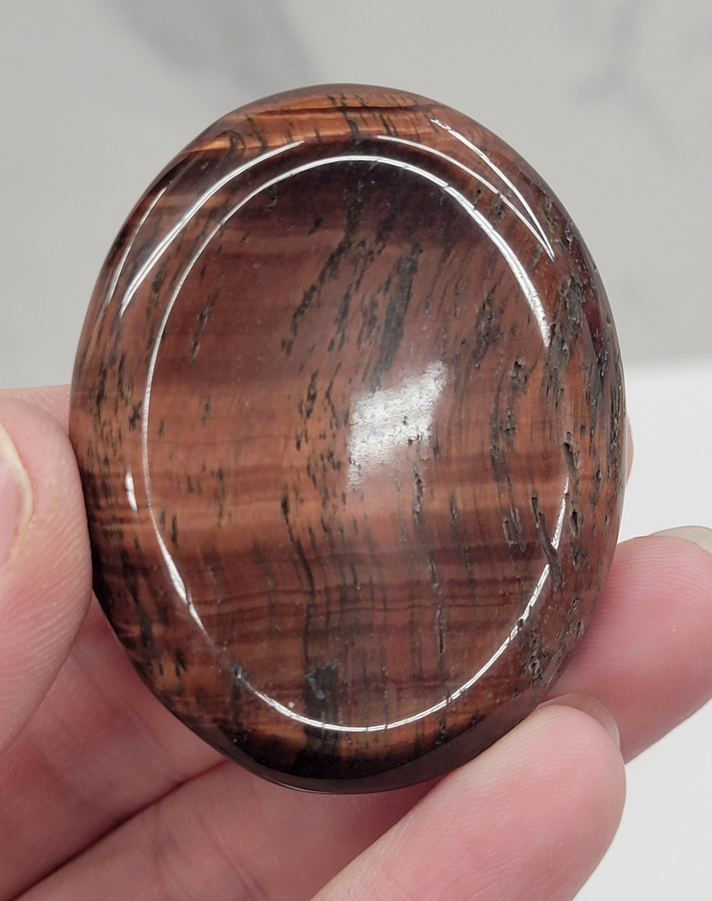 Red Tigers Eye worry stone