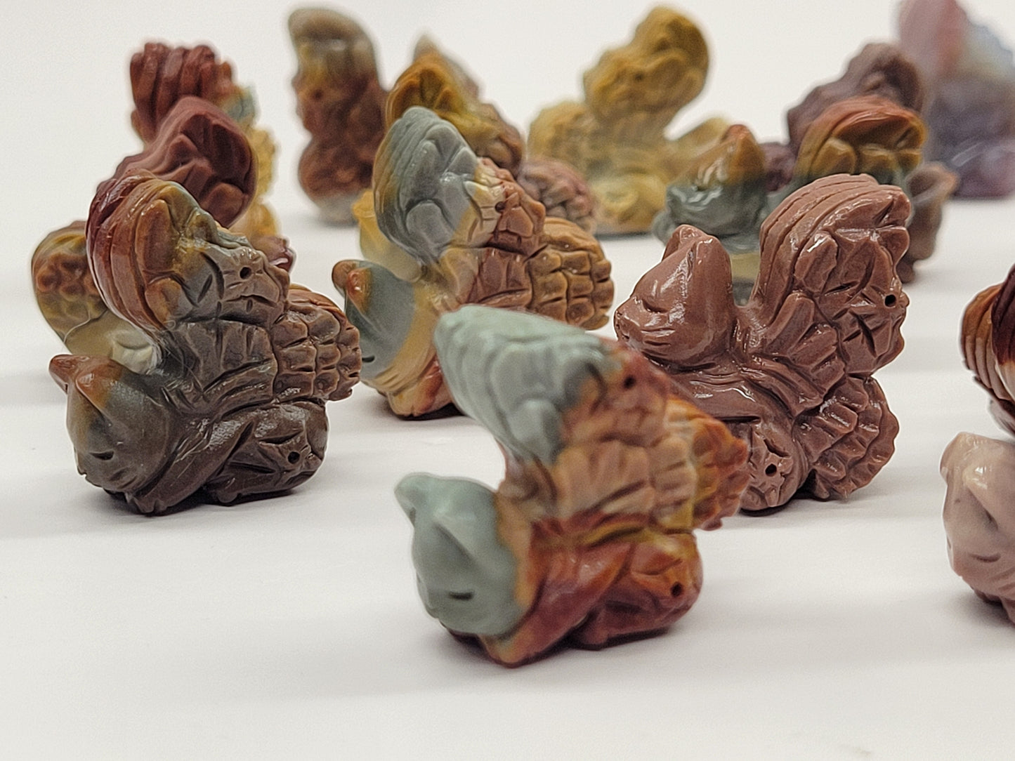 Alashan Agate mini carving - Angel kitty