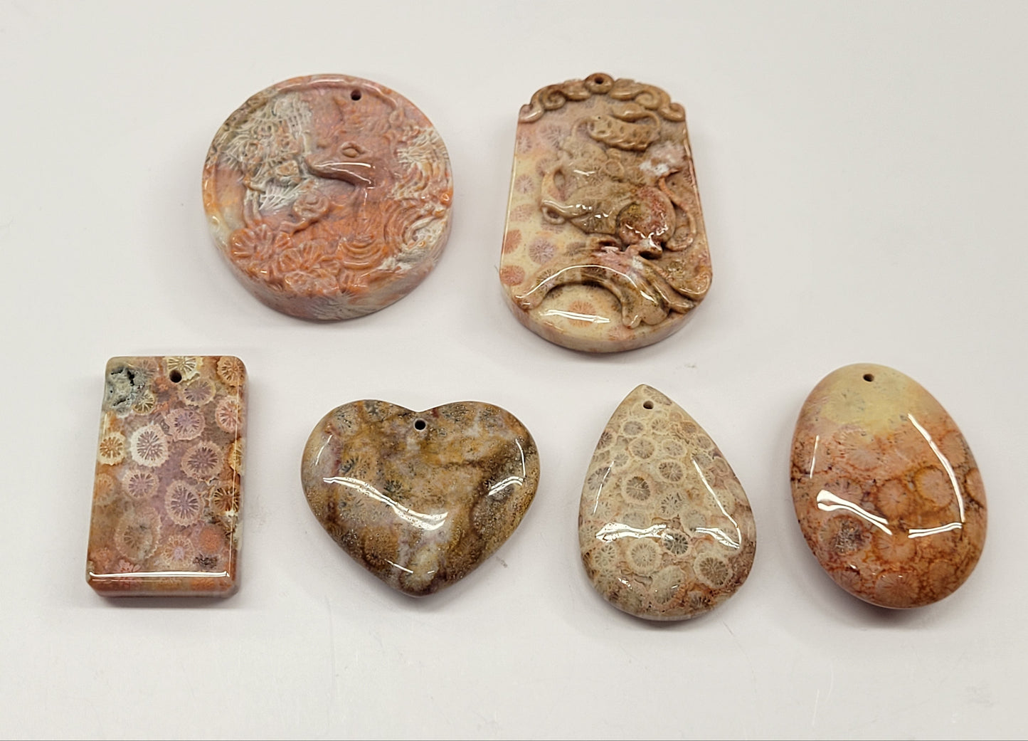 Fossil Coral Jasper pendant
