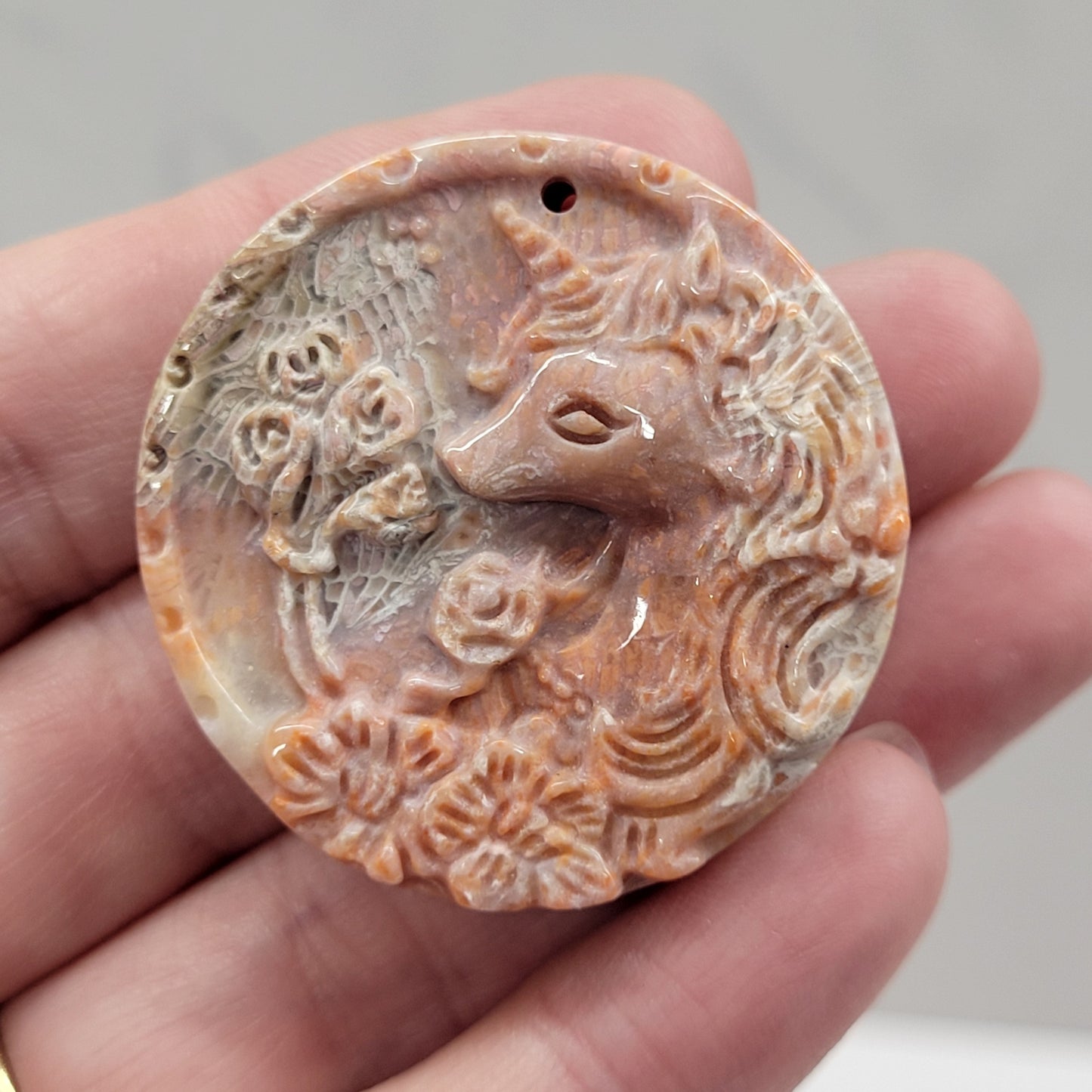 Fossil Coral Jasper pendant
