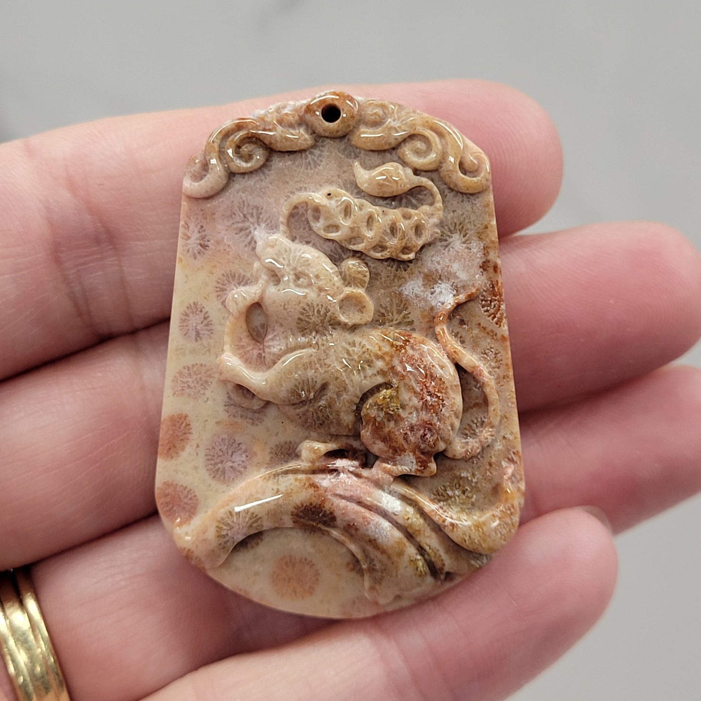 Fossil Coral Jasper pendant
