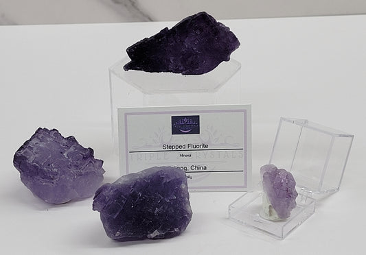 Purple Stepped Fluorite - China