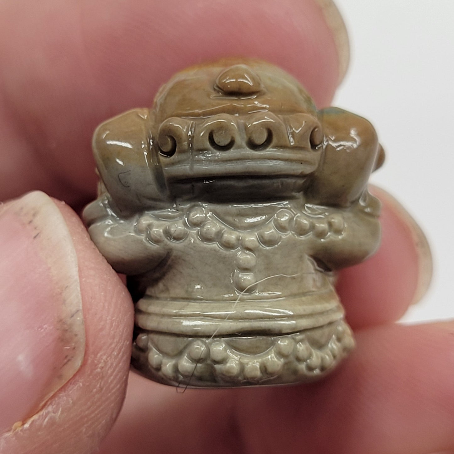 Alashan Agate mini carving - Ganesha (elephant)
