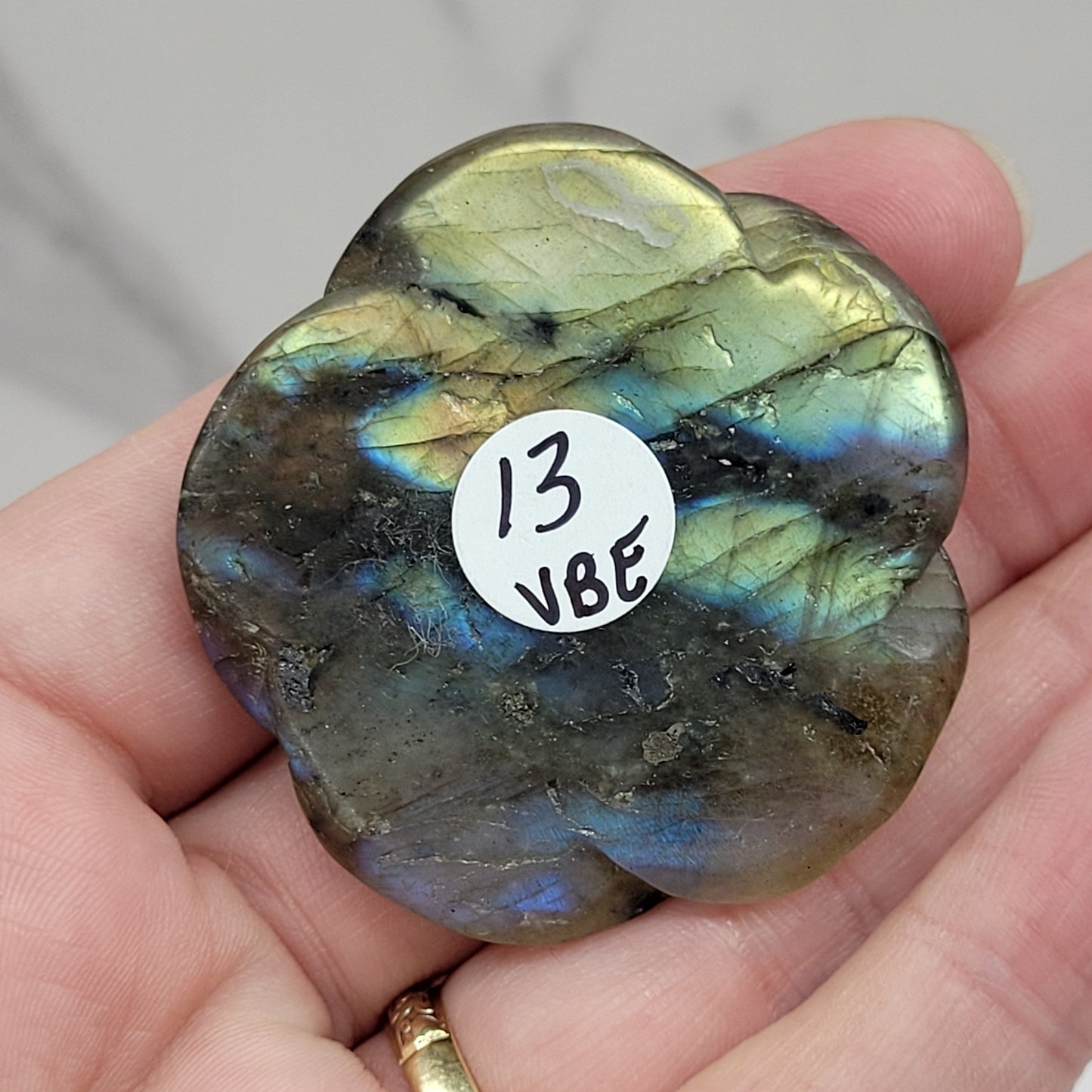 Labradorite rose carving (Style B)