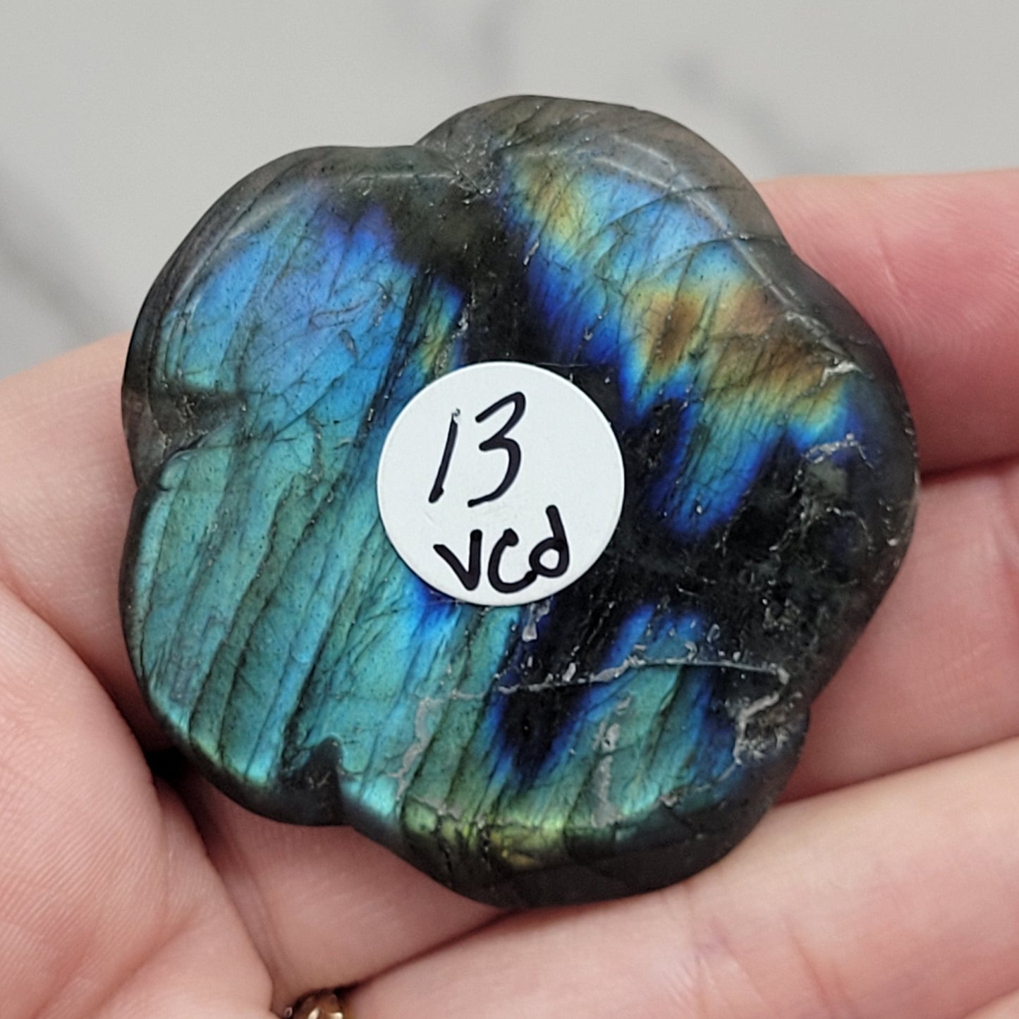 Labradorite rose carving (Style B)