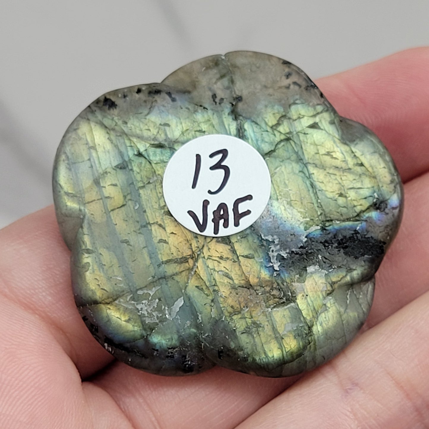 Labradorite rose carving (Style B)