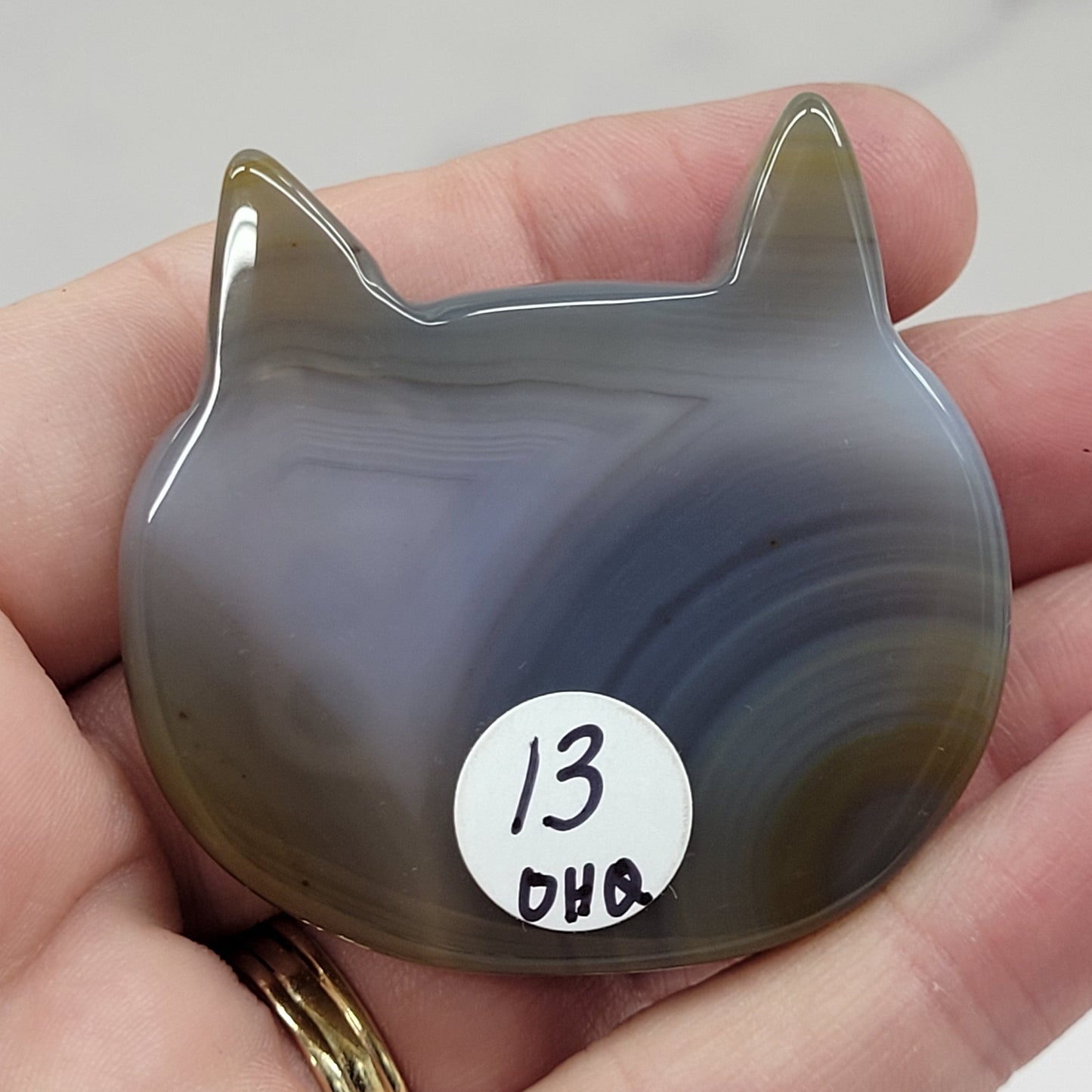 Agate cat head