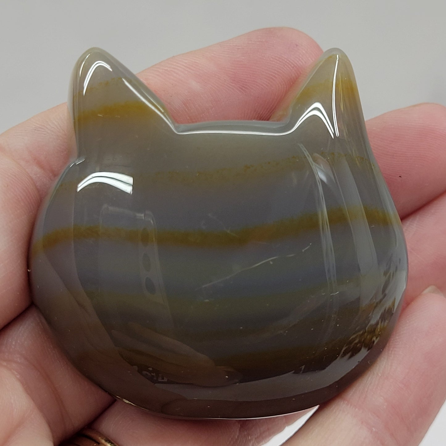 Agate cat head