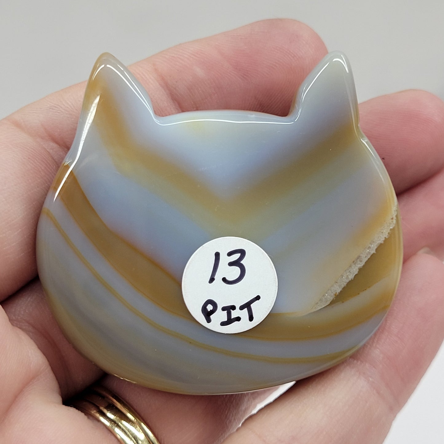 Agate cat head