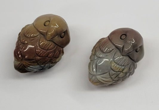 Alashan Agate mini carving - Parrot