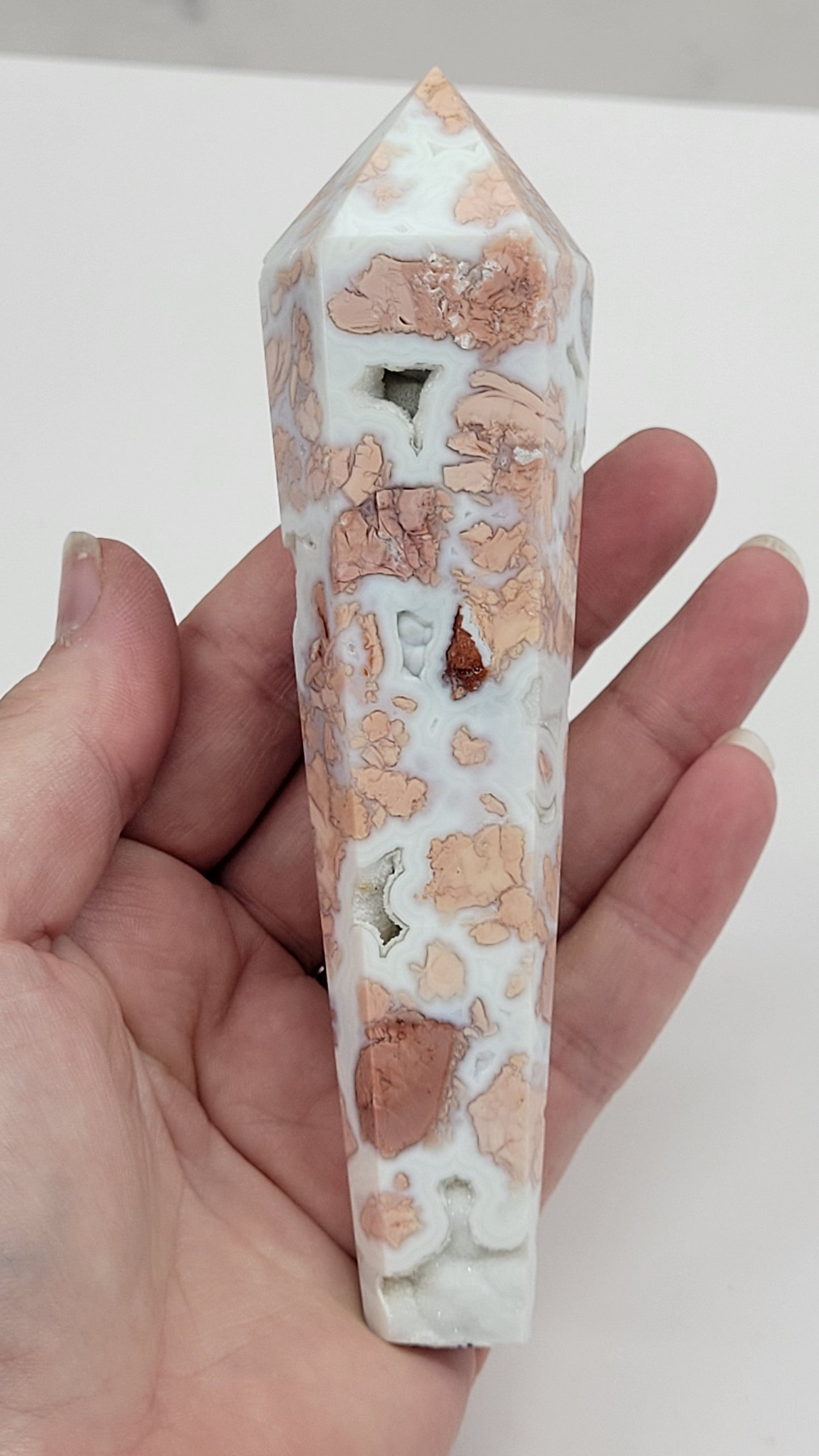 Cotton Candy Agate scepter/wand