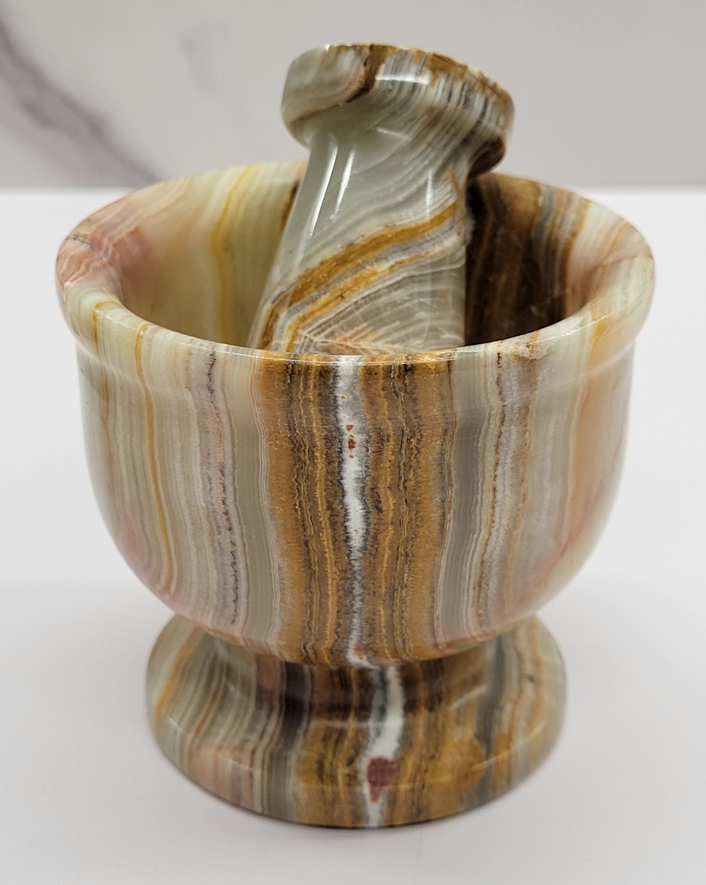 Green Onyx (Afghan Jade) Mortar & Pestle (small)