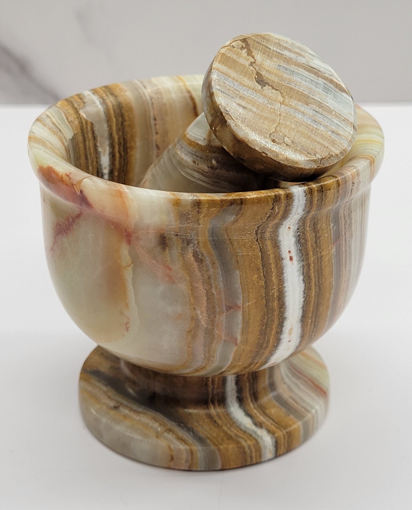 Green Onyx (Afghan Jade) Mortar & Pestle (small)