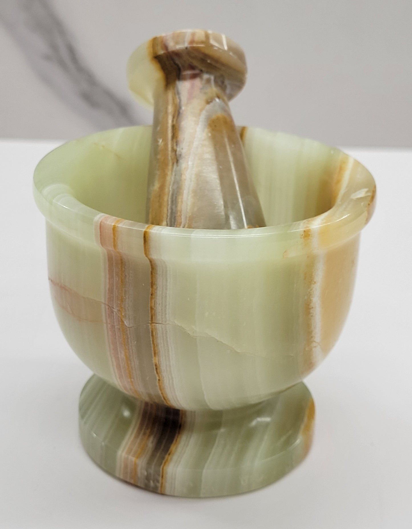 Green Onyx (Afghan Jade) Mortar & Pestle (small)