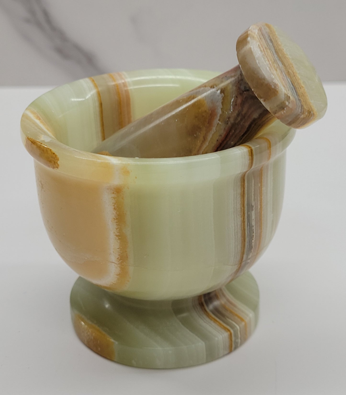 Green Onyx (Afghan Jade) Mortar & Pestle (small)