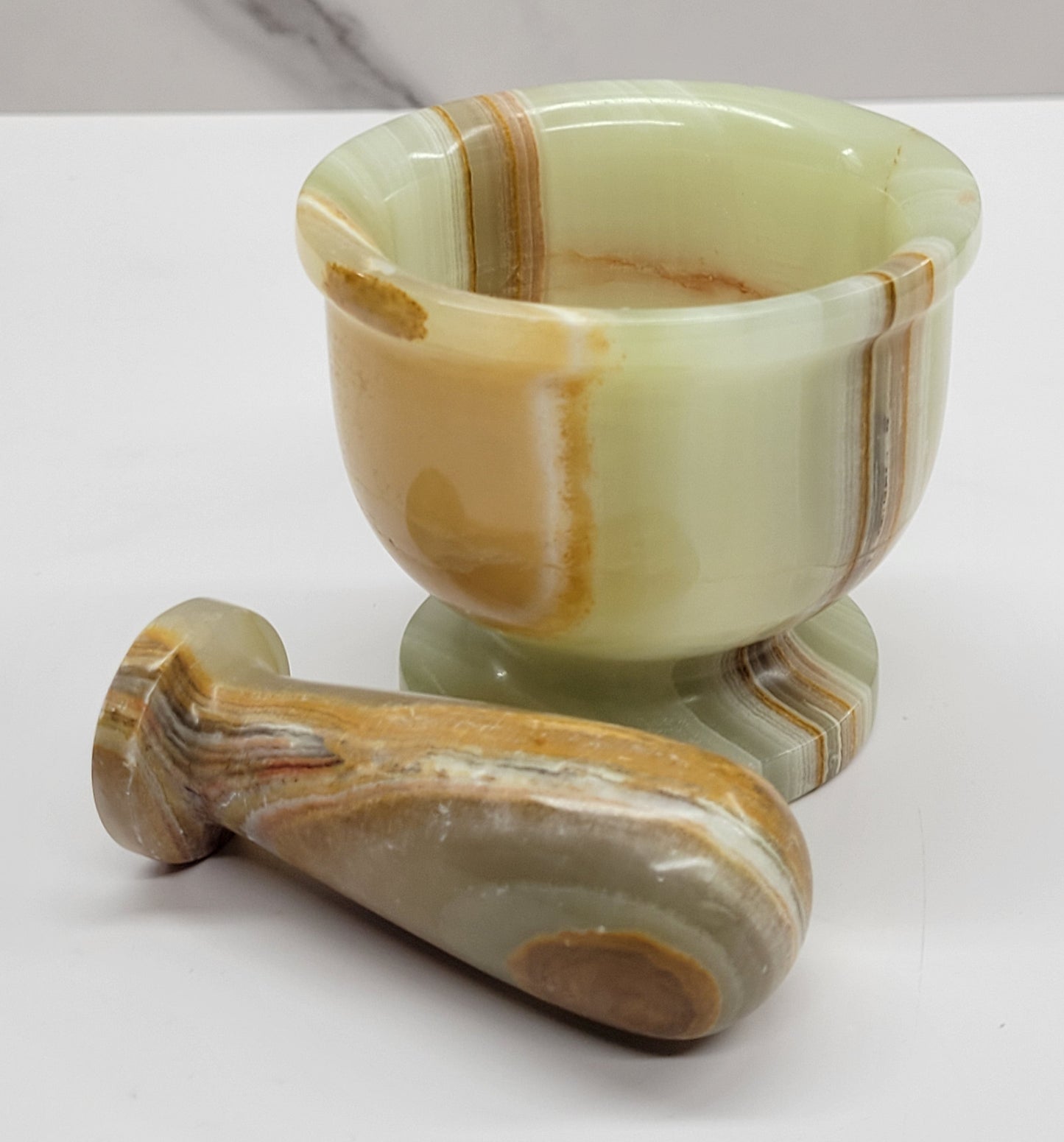 Green Onyx (Afghan Jade) Mortar & Pestle (small)