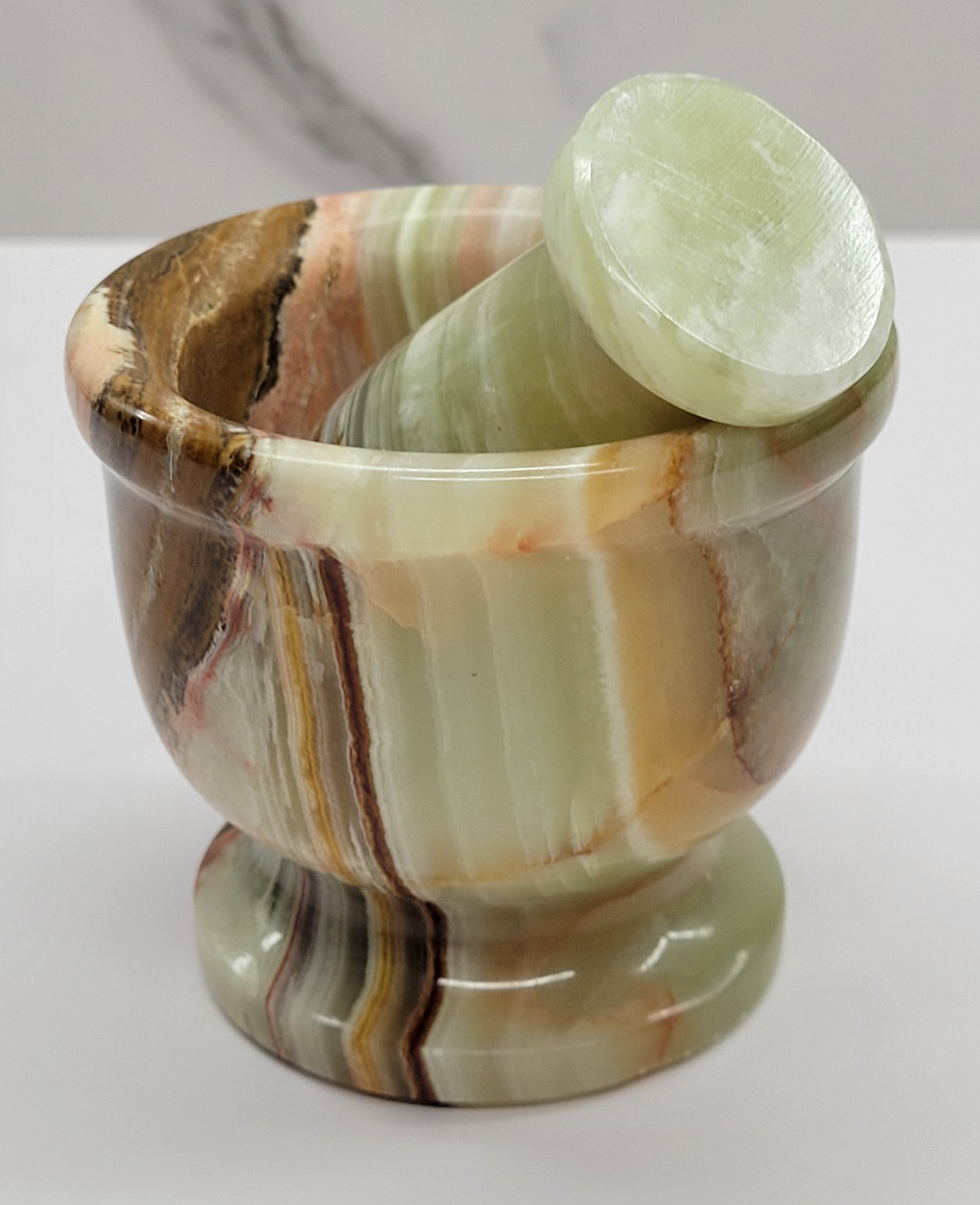 Green Onyx (Afghan Jade) Mortar & Pestle (small)