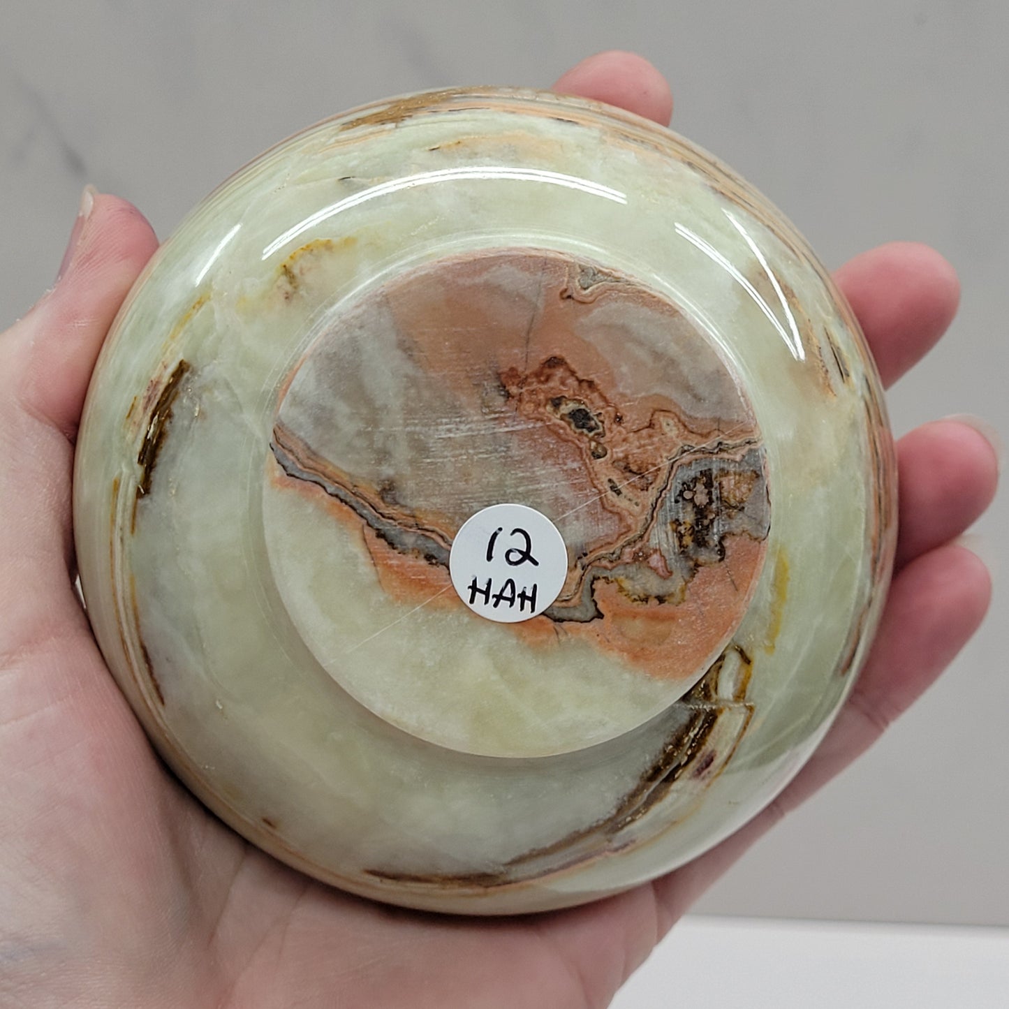 Green Onyx (Afghan Jade) large bowl