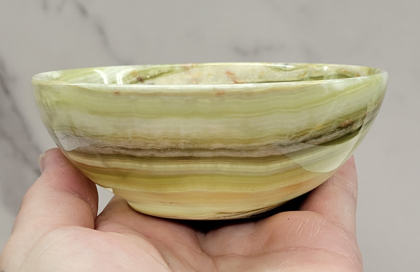 Green Onyx (Afghan Jade) large bowl