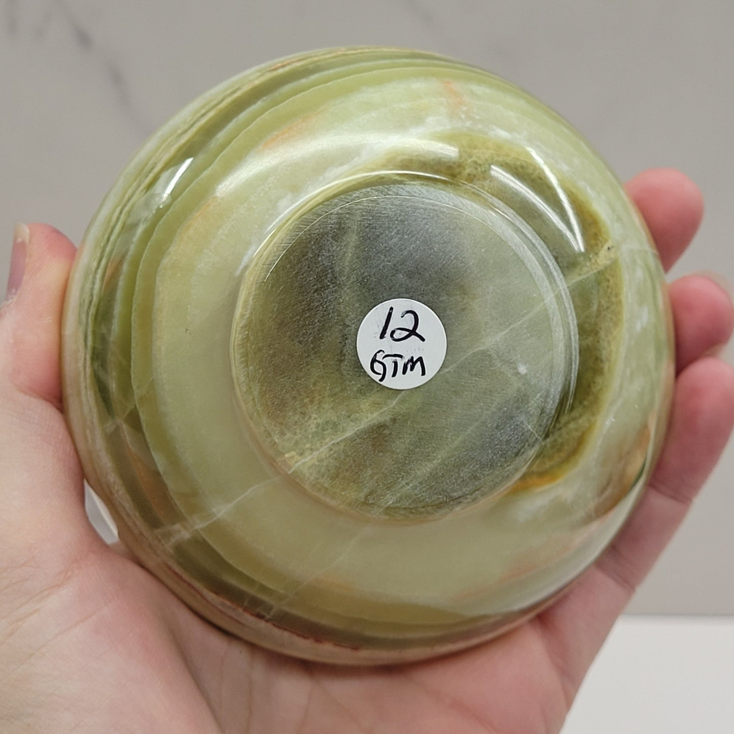 Green Onyx (Afghan Jade) large bowl