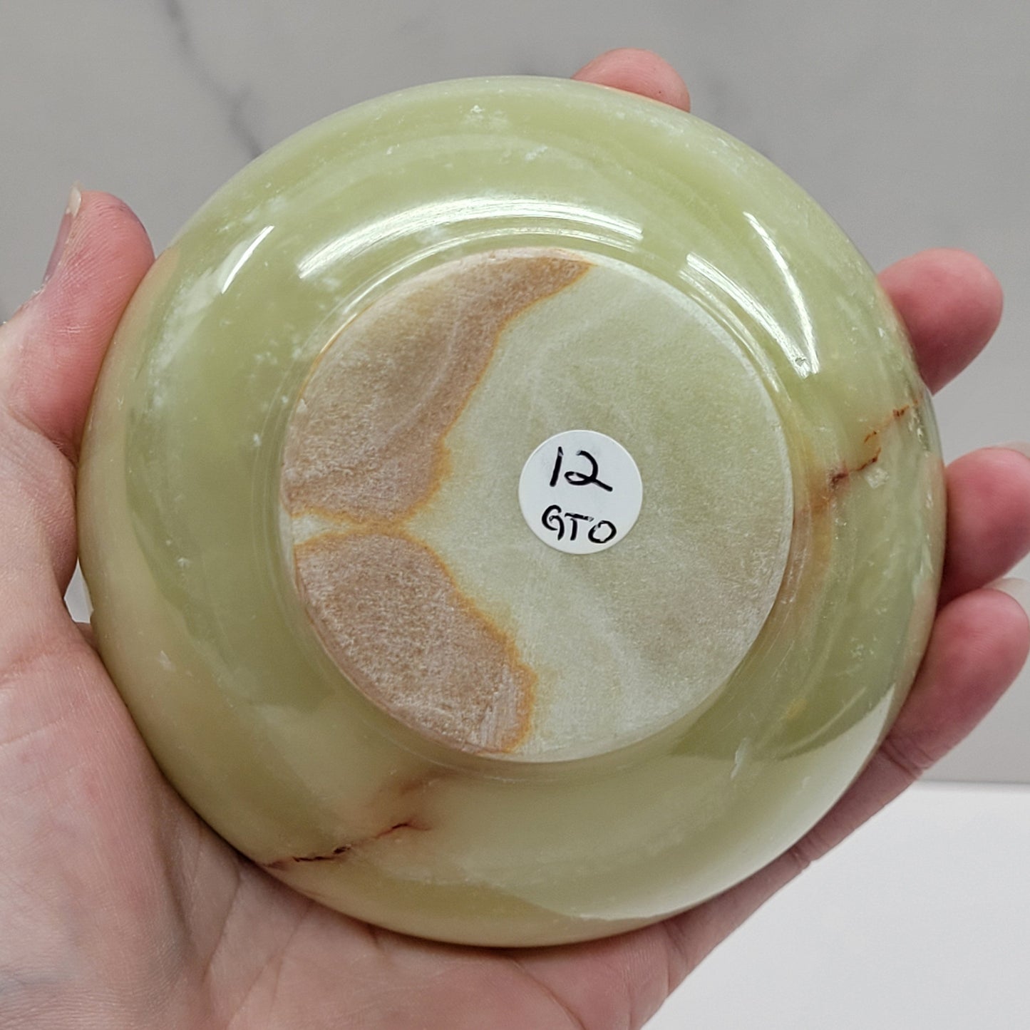 Green Onyx (Afghan Jade) large bowl