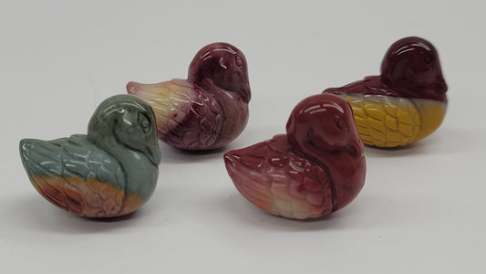 Alashan Agate mini carving - Swan