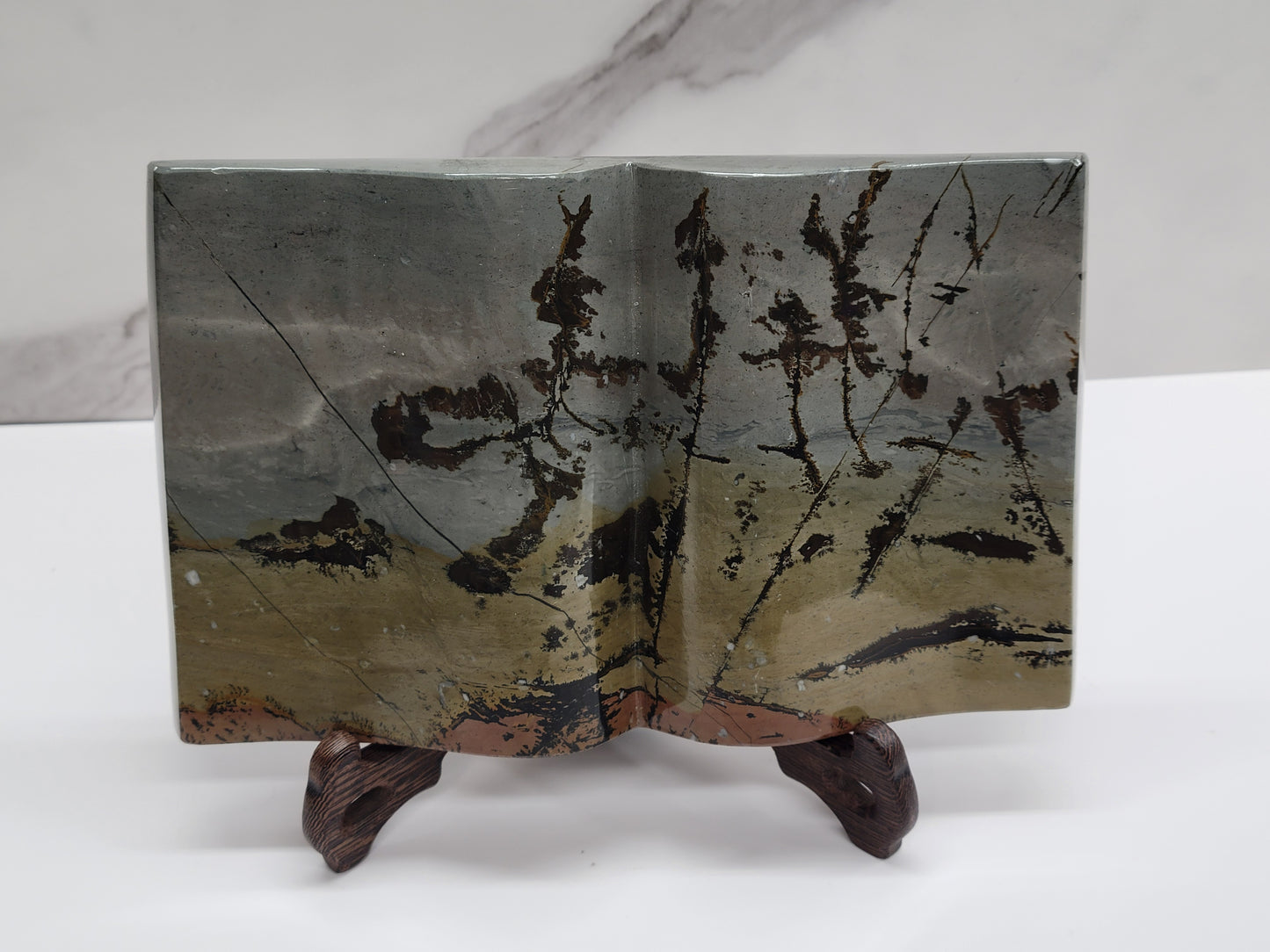 Wood slab stand