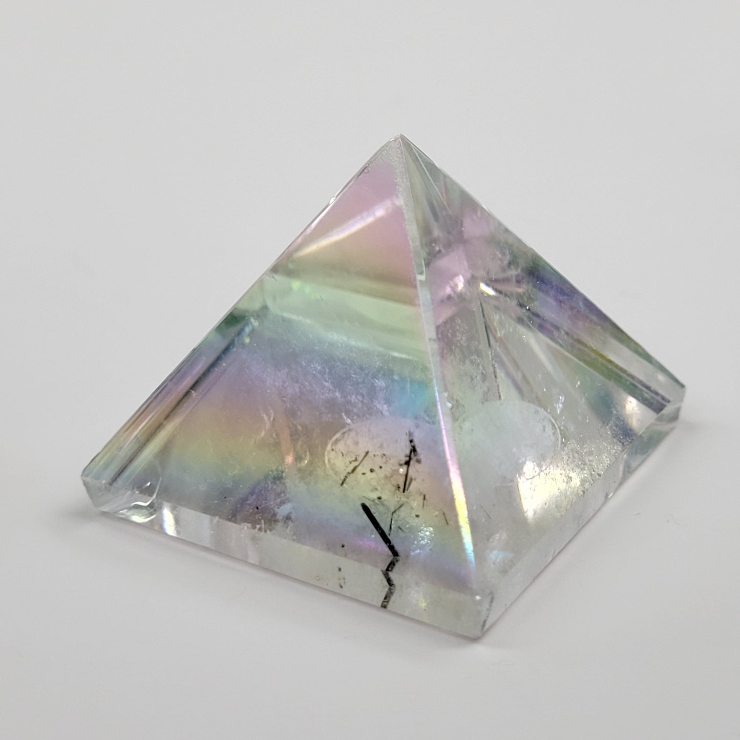 Aura coated Quartz pyramid