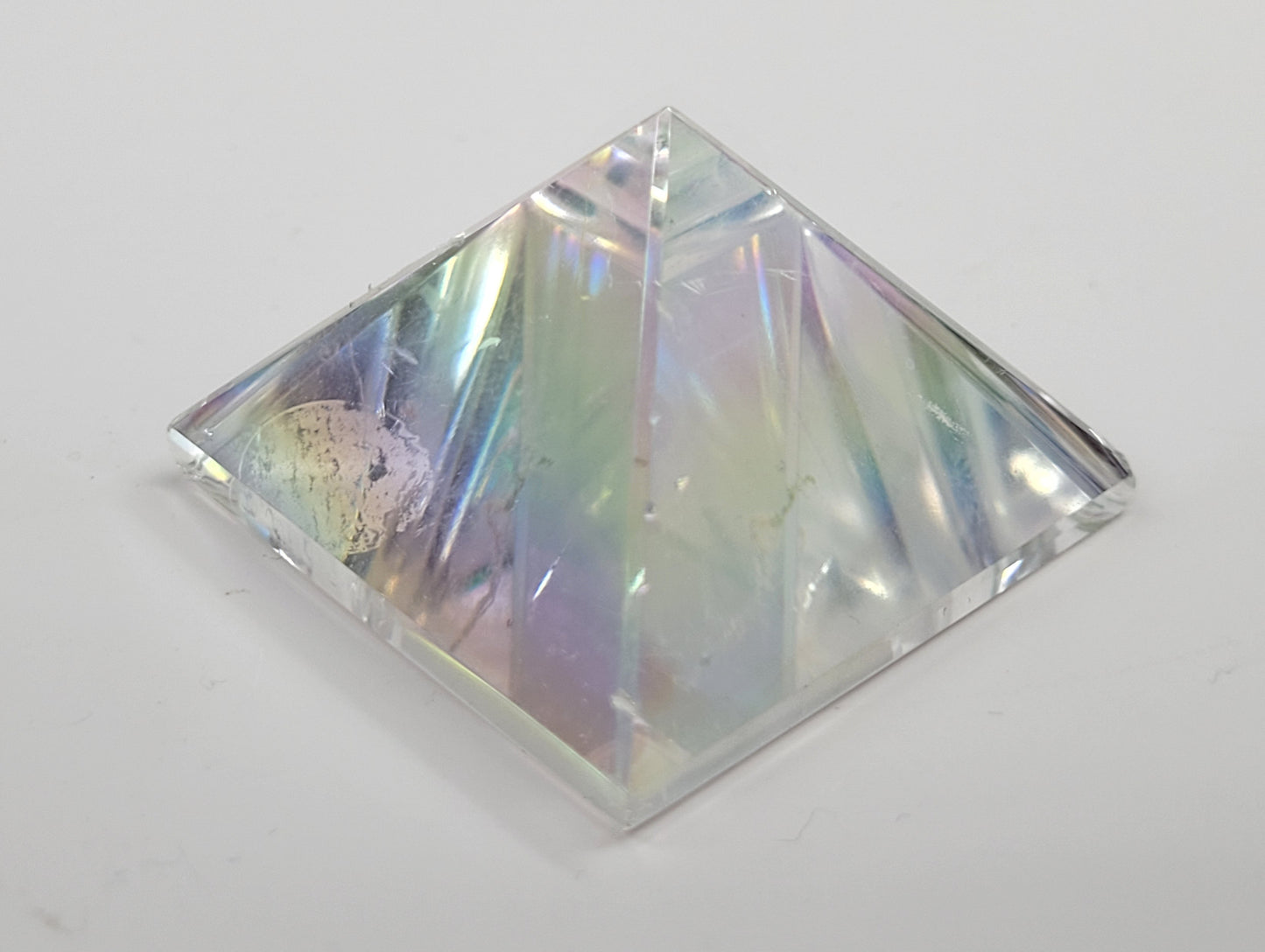 Aura coated Quartz pyramid