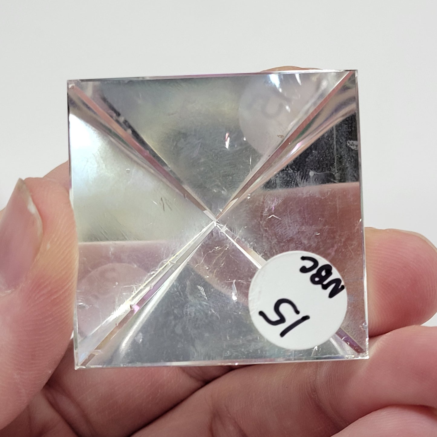 Aura coated Quartz pyramid