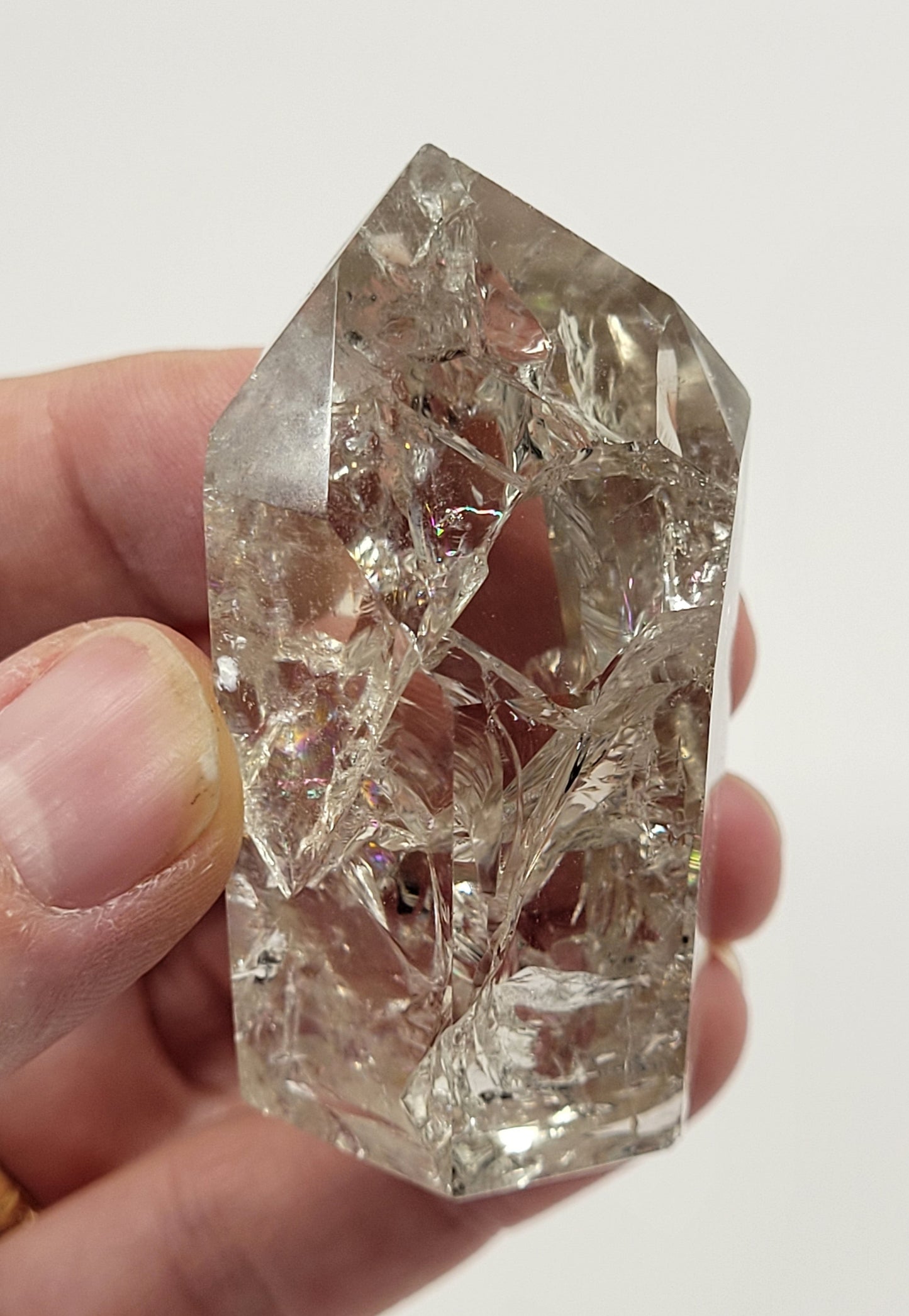 Fire & Ice Smoky Quartz tower