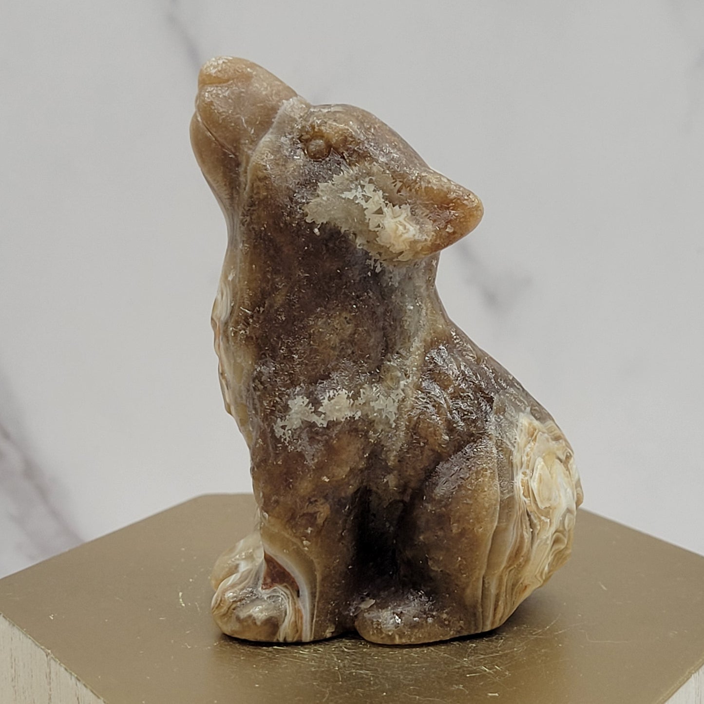 Wolf (M) - Amber Calcite