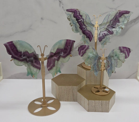 Wings - Feather Fluorite butterfly