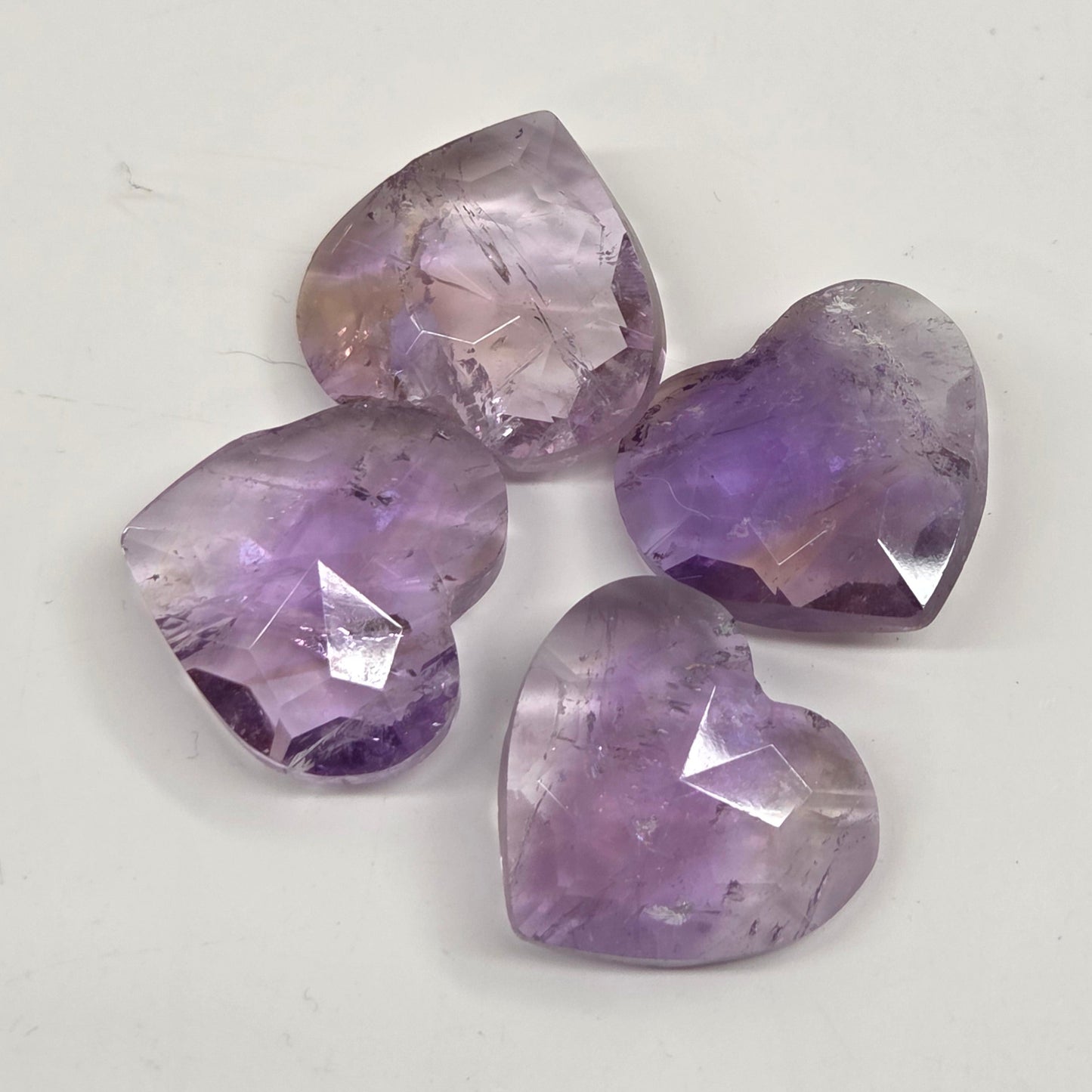 Faceted mini hearts