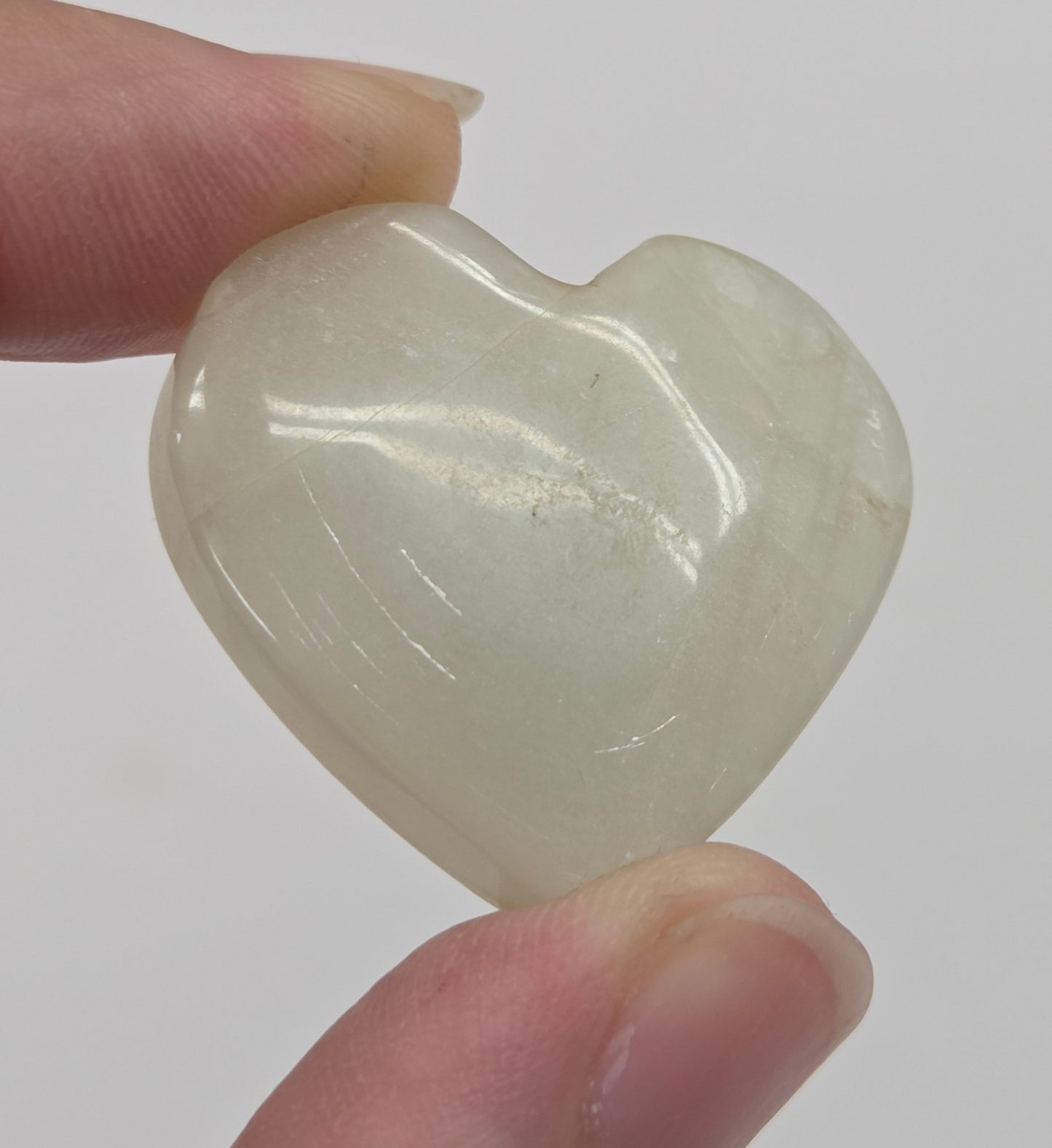 Green Moonstone heart