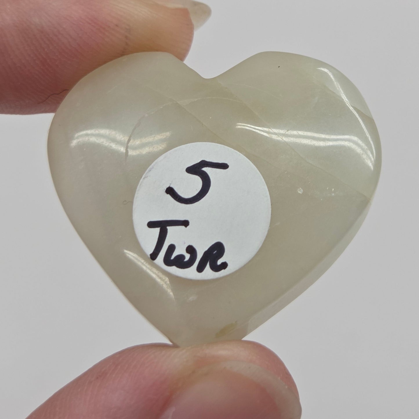 Green Moonstone heart