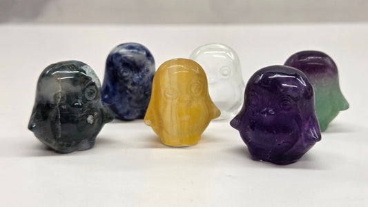 Cute penguin carving