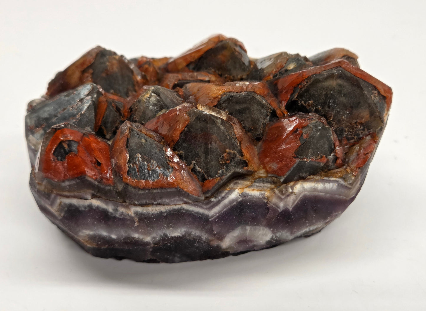 Hematite Included Amethyst clusters