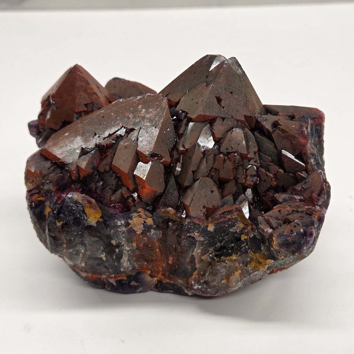 Hematite Included Amethyst clusters