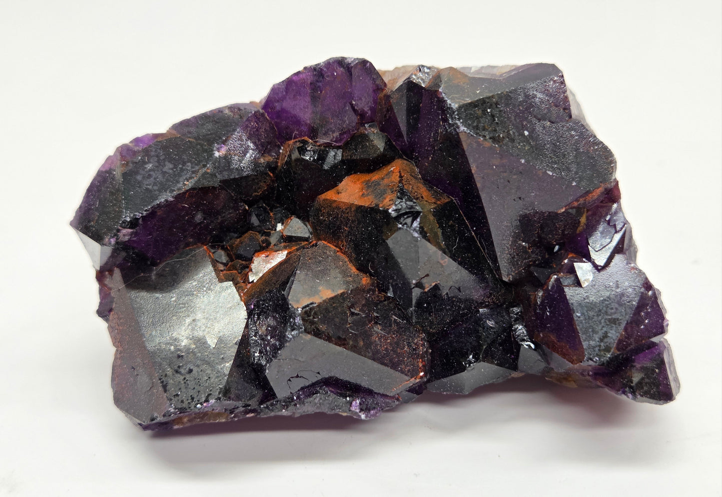 Hematite Included Amethyst clusters