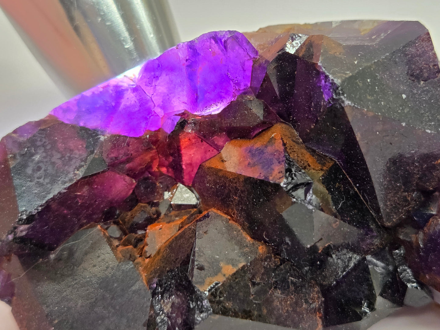 Hematite Included Amethyst clusters