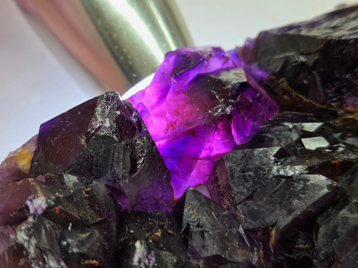Hematite Included Amethyst clusters