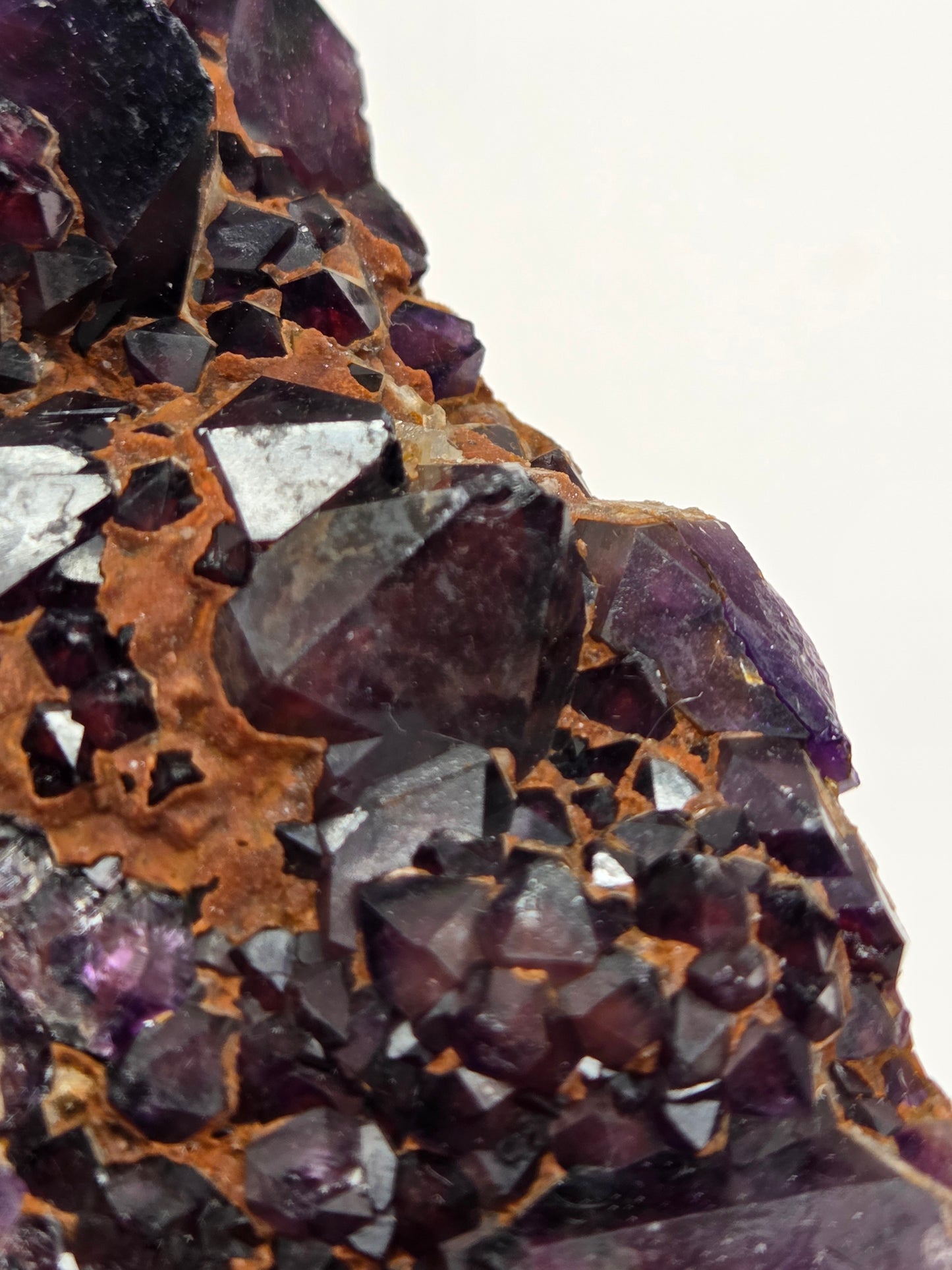 Hematite Included Amethyst clusters
