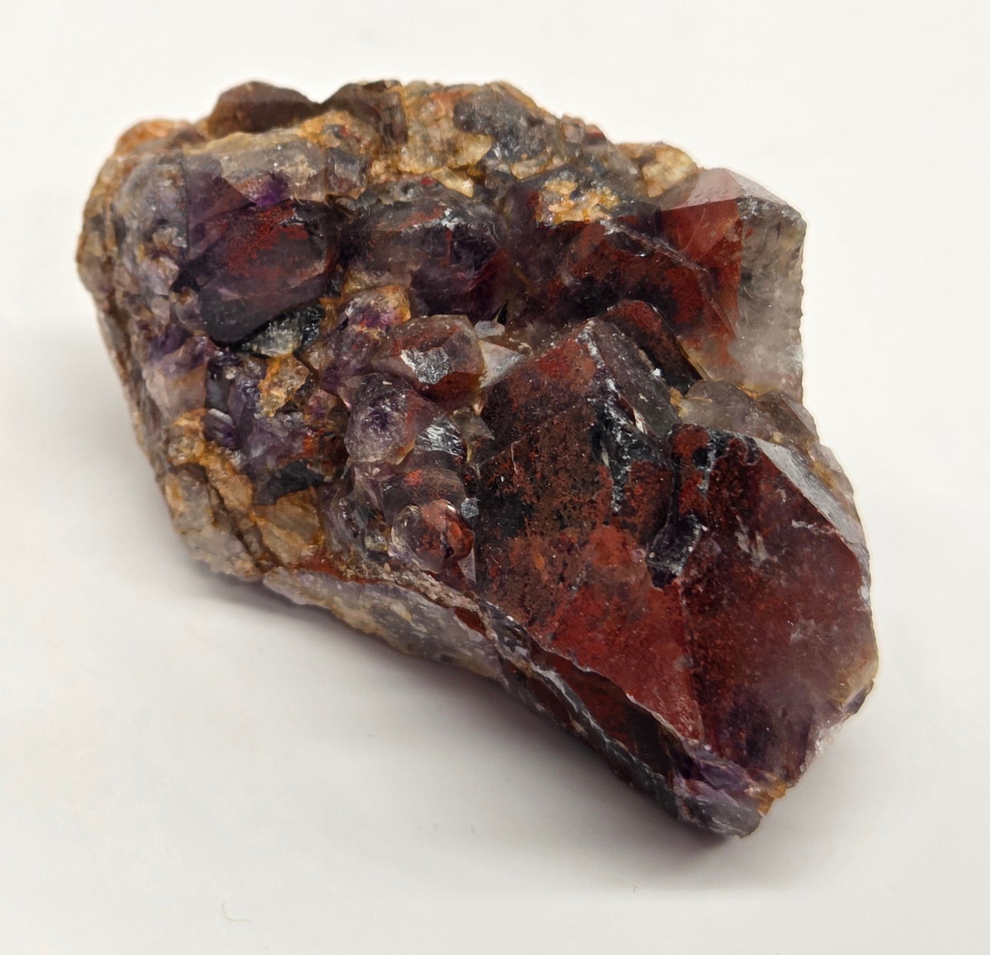 Hematite Included Amethyst clusters