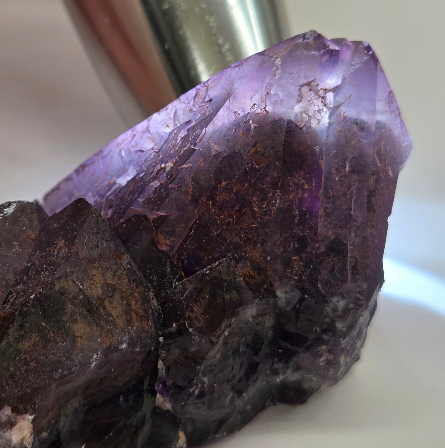 Hematite Included Amethyst clusters