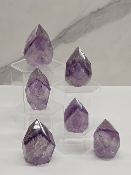 Phantom Amethyst faceted flame