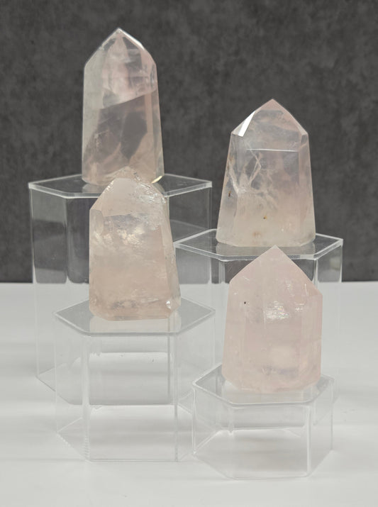 Girasol Rose Quartz tower
