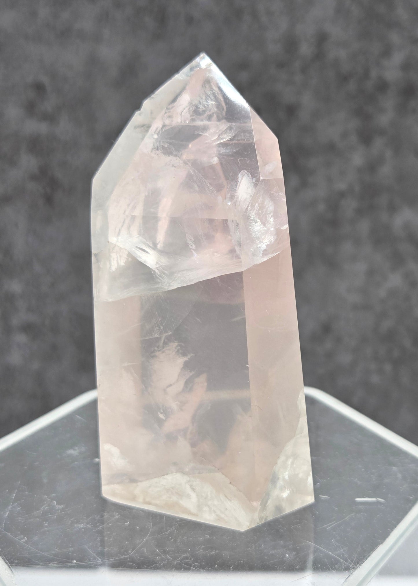 Girasol Rose Quartz tower